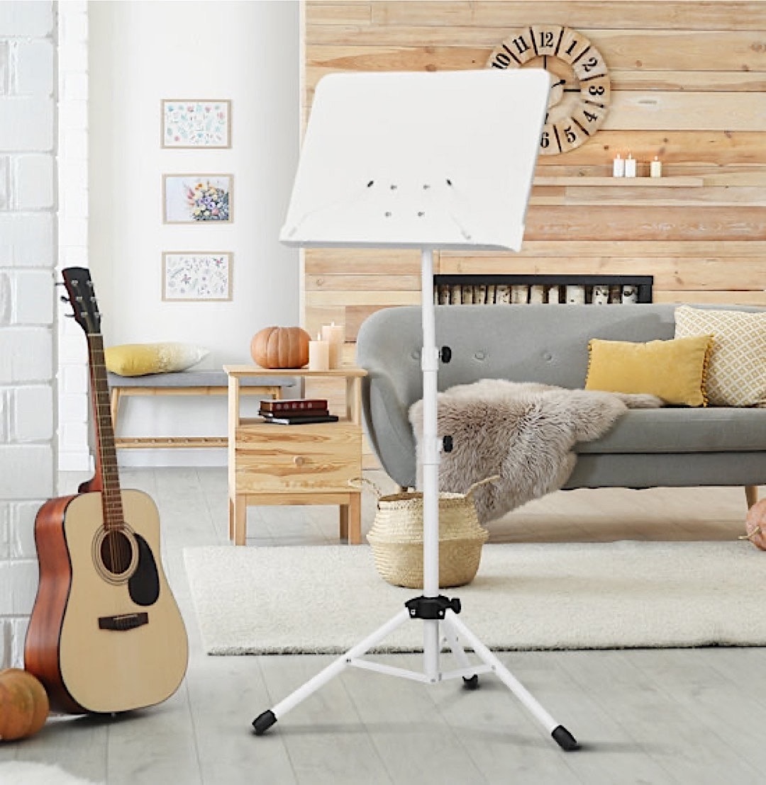 Sheet music floor stand - idea for hands-free reading